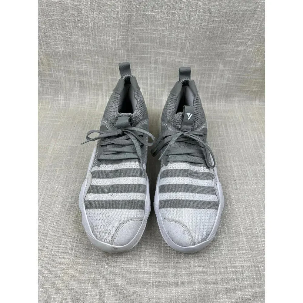 Adidas Gray and White Men's Knit Sneakers‎ Size 11.5
